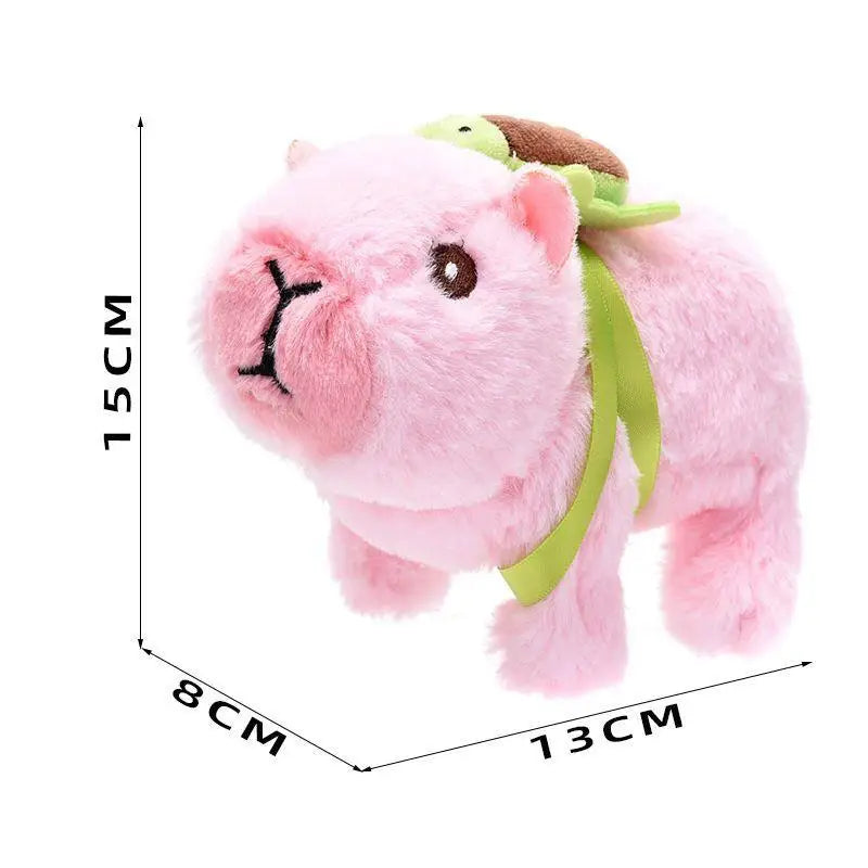 1 Piece Walking Moving Back And Forth Calling Electronic Pet Children's Toy Simulation Electric Plush Capybara Doll