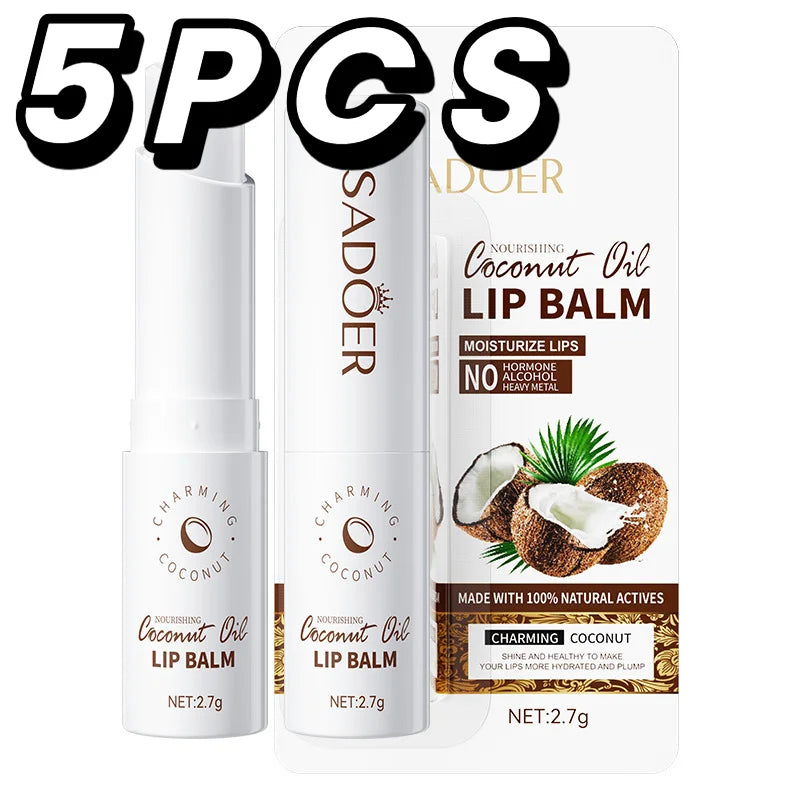 Coconut Lip Balm - Lasting Nourishment and Moisture for Men and Women - Daily Care Lip Balm