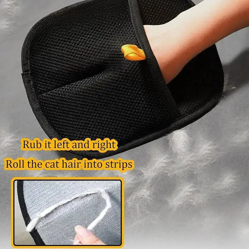 Pet Hair Removal Tool Reusable Static Removal Gloves, Double-Sided Grooming Gloves for Pets, Removes Pet Fur Hair for Carpets
