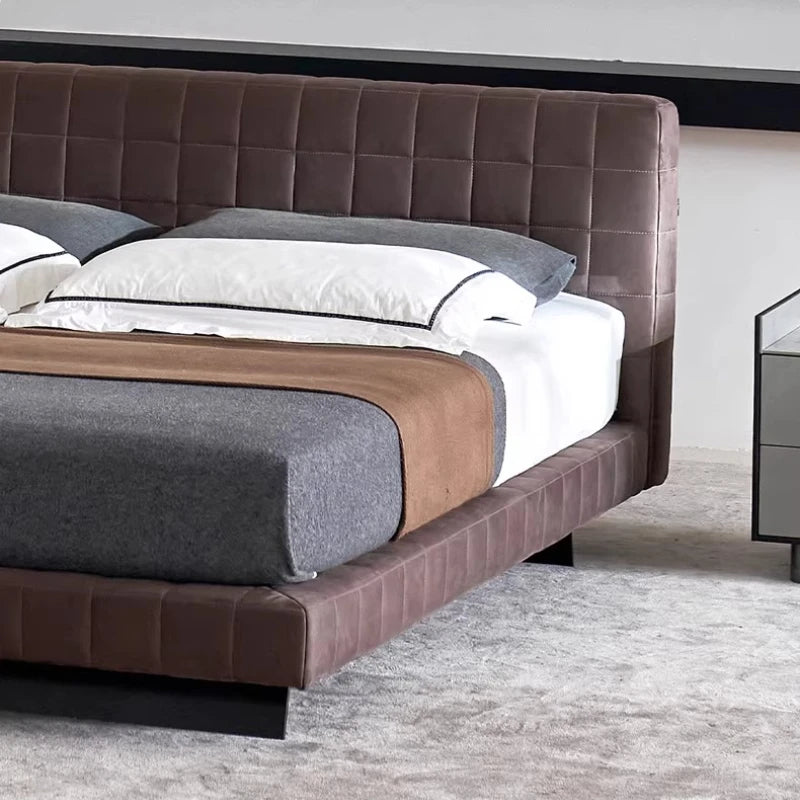 Modern Fashion Bedroom Bed Decor For Couples Double Beds Soft Backrest Headboard Nordic Design Frame King Bed Room Furnitures